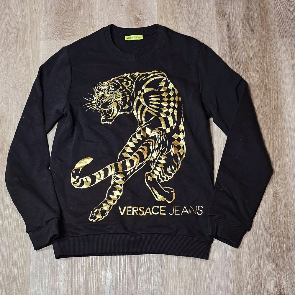 Versace Jeans Black and Gold Tiger Sweatshirt